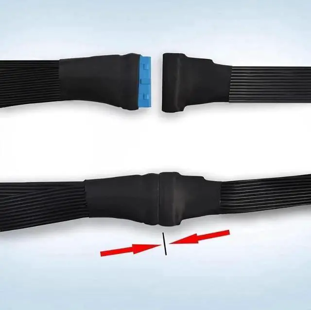 Alt view image 5 of 6 - USB 3.0 Header Extension Cable 19/20 Pin 1 to 2 Y Splitter Internal Extension Adapter DIY(5.9 inch)