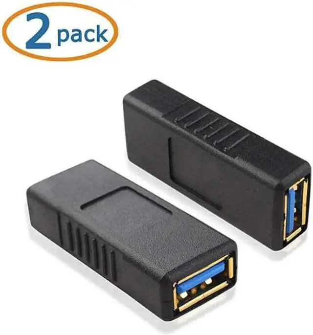 Alt view image 4 of 6 - 2Pack USB 30 Coupler USB Female to Female Adapter Gender Changer