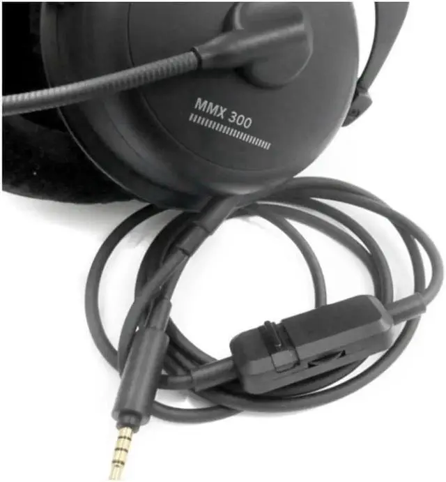 Alt view image 3 of 3 - OFC Headphone Cable Headset Extension Cord Compatible with Beyerdynamic MMX300 Headphone Cable with Volume Control
