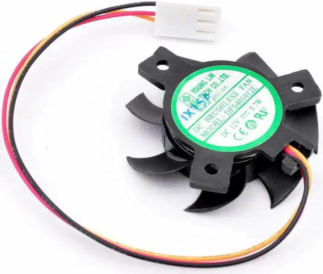 Main image of DFS401012L Diameter 37mm, hole pitch 25x25x25mm DC12V 0.7W 3 wires, cooling fan for soft router heat sink aluminum fins
