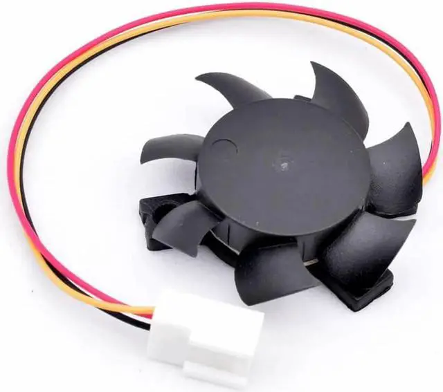 Alt view image 2 of 3 - DFS401012L Diameter 37mm, hole pitch 25x25x25mm DC12V 0.7W 3 wires, cooling fan for soft router heat sink aluminum fins
