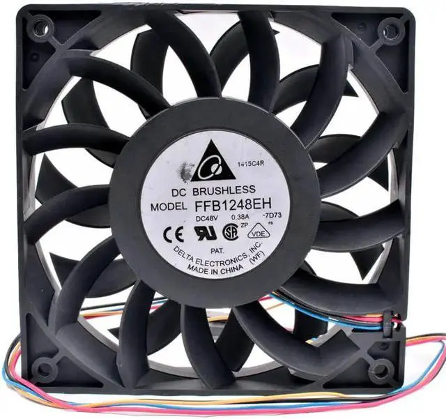 Alt view image 2 of 5 - FFB1248EH 12cm 120mm 120x120x25mm 12025 DC48V 0.38A server inverter cooling fan
