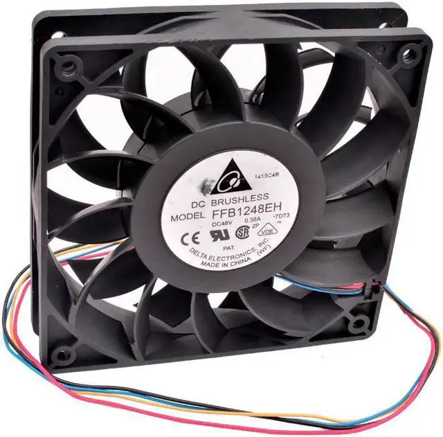 Alt view image 5 of 5 - FFB1248EH 12cm 120mm 120x120x25mm 12025 DC48V 0.38A server inverter cooling fan