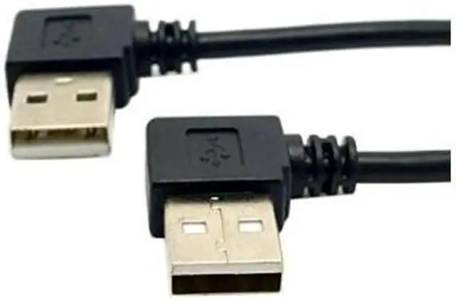 Alt view image 2 of 6 - (2 Pack) 90 Degree Left & Right Angled USB 2.0 A Male to USB Female Extension Adapter Cable (10cm/0.3ft,1PC right+1PC left adapter)