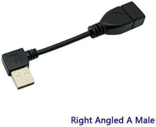 Alt view image 3 of 6 - (2 Pack) 90 Degree Left & Right Angled USB 2.0 A Male to USB Female Extension Adapter Cable (10cm/0.3ft,1PC right+1PC left adapter)