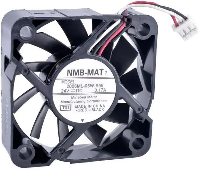 Alt view image 2 of 4 - 2006ML-05W-S59 5015 5cm 50mm 50x50x15mm 24V 0.17A 3 line mute inverter industrial cooling fan