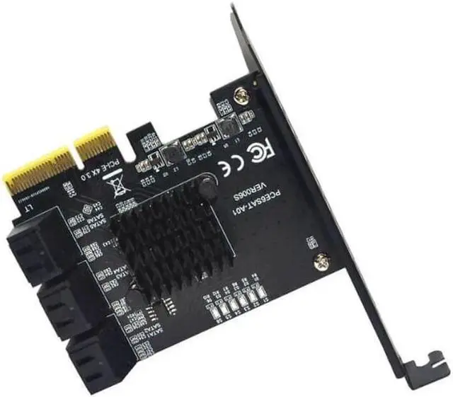 Alt view image 5 of 6 - Weastlinks PCIE PCI-E to 6 Ports SATA 3.0 PCI Express x4 Expansion Card 6 SATA3.0 PCIe PCI-e 6 Port SATA Controller for HDD ASMedia ASM1166