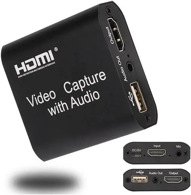 Main image of Video Audio Capture Card HDMI to USB 2.0 1080p Record with Loop Out for Gaming Streaming Teaching Video Conference and Live Broadcasting