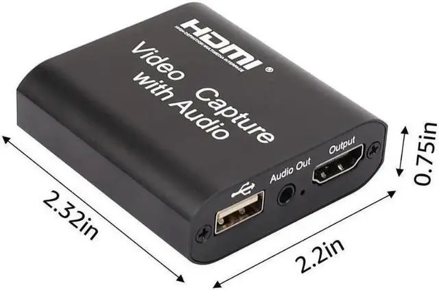 Alt view image 3 of 7 - Video Audio Capture Card HDMI to USB 2.0 1080p Record with Loop Out for Gaming Streaming Teaching Video Conference and Live Broadcasting