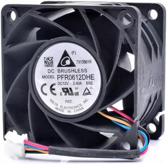 Alt view image 4 of 4 - PFR0612DHE 6cm 6038 60mm 60x60x38mm 12V 2.40A server large air volume cooling fan