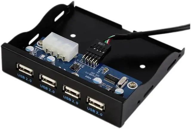 Alt view image 5 of 6 - Anicorn PC computer 3.5 inch Floppy Bay Front Panel 4 Ports USB 2.0 Hub, USB 2.0 9/10pin to 4 x USB 2.0 Type A Female Splitter