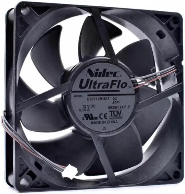 Alt view image 2 of 5 - U92T12MUA7-52 9cm 92x92x25mm 9025 12V 0.25A repair and replacement projector built-in cooling fan