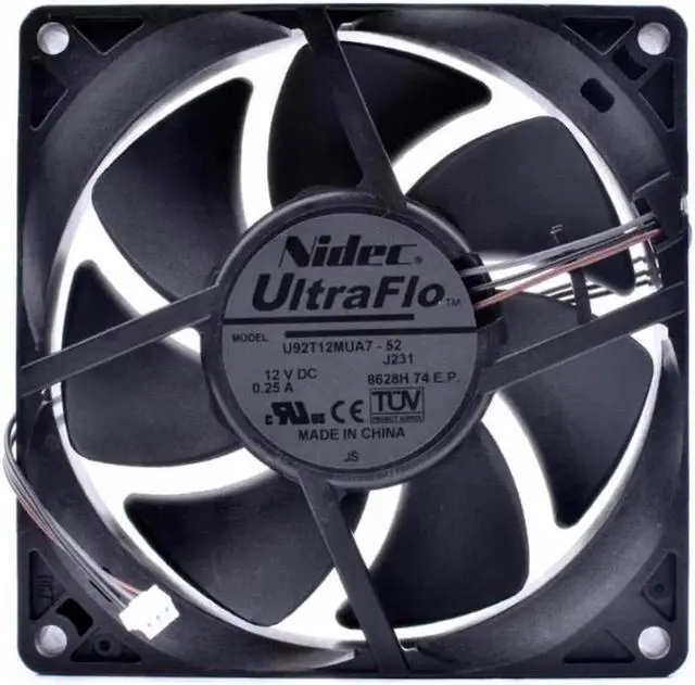 Alt view image 4 of 5 - U92T12MUA7-52 9cm 92x92x25mm 9025 12V 0.25A repair and replacement projector built-in cooling fan