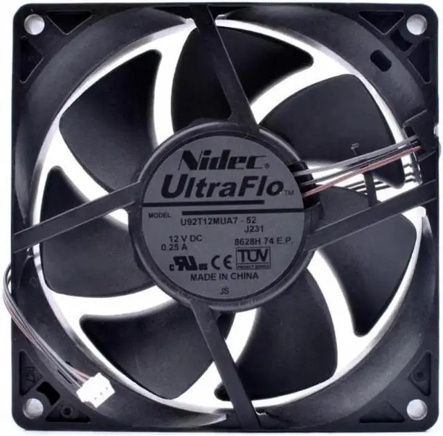 Alt view image 5 of 5 - U92T12MUA7-52 9cm 92x92x25mm 9025 12V 0.25A repair and replacement projector built-in cooling fan