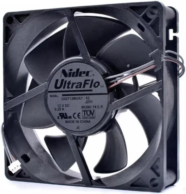 Alt view image 3 of 5 - U92T12MUA7-52 9cm 92x92x25mm 9025 12V 0.25A repair and replacement projector built-in cooling fan