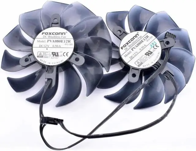 Main image of PVA080E12R-P11 12V 0.50A 4 line graphics card cooling double fan