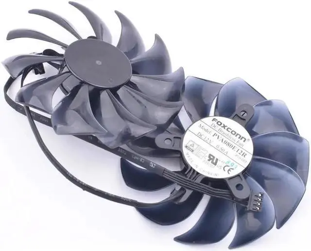 Alt view image 2 of 4 - PVA080E12R-P11 12V 0.50A 4 line graphics card cooling double fan