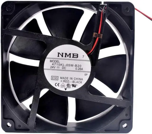 Alt view image 4 of 4 - 4715L-05W-B20 12cm 120mm 120x120x38mm DC24V 0.28A 2 lines Double ball low noise frequency converter cooling fan