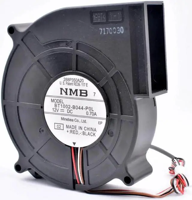 Alt view image 2 of 4 - BT1002-B044-P0L 100x105x25mm 100mm blower fan DC12V 0.70A 4 lines Turbocharged exhaust cooling fan for projector