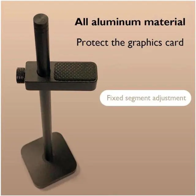 Alt view image 6 of 6 - Graphics Card Stand GPU Support Jack Desktop PC Case Video Cards Holder Aluminum Video Card Holder Bracket Jack Case