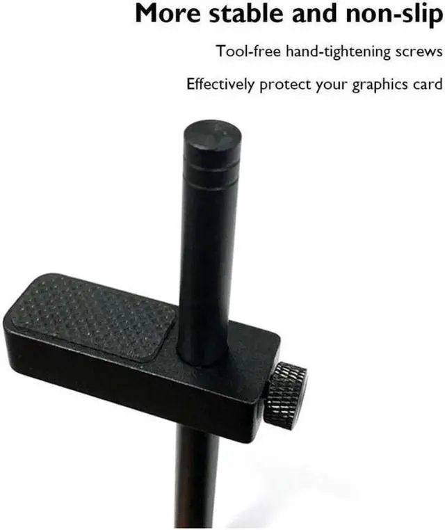 Alt view image 4 of 6 - Graphics Card Stand GPU Support Jack Desktop PC Case Video Cards Holder Aluminum Video Card Holder Bracket Jack Case