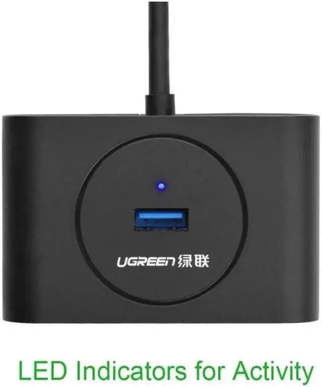Alt view image 5 of 7 - USB 3.0 4 Port Bus-powered Hub with 1m Shielded Cable for iMac, MacBook Pro Air, Raspberry Pi, PCs and Laptops no driver Black
