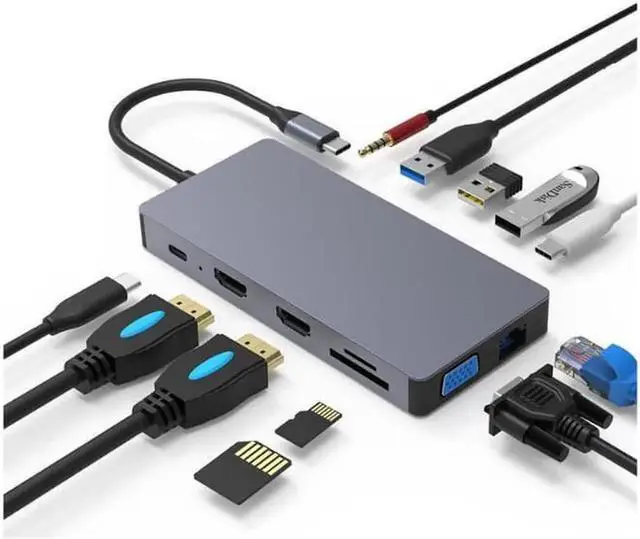 Main image of USB C HUB HDMI Type-C HUB To Hdmi USB 3.0 Thunderbolt 3 Card Reader For Macbook 2018 mate20 P30 glaxy S9 S10 USB C HUB