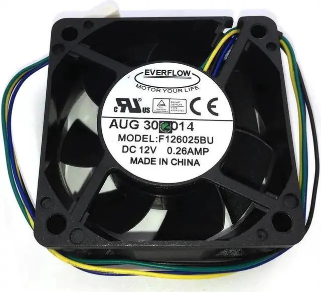 Main image of JAENFONG F126025BU 6025 60x60x25mm PWM CPU Fan 12V 0.26A 4Wire 4Pin Computer CPU Cooler Cooling Fan