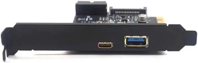 Alt view image 4 of 7 - Anicorn Weastlinks PCI-Express PCI-e To USB 3.1 Type-C Riser Post Card PCIe to USB-C USB3.0+19PIN Front USB Miner Expansion Adapter Card