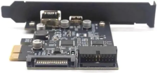 Alt view image 2 of 7 - Anicorn Weastlinks PCI-Express PCI-e To USB 3.1 Type-C Riser Post Card PCIe to USB-C USB3.0+19PIN Front USB Miner Expansion Adapter Card