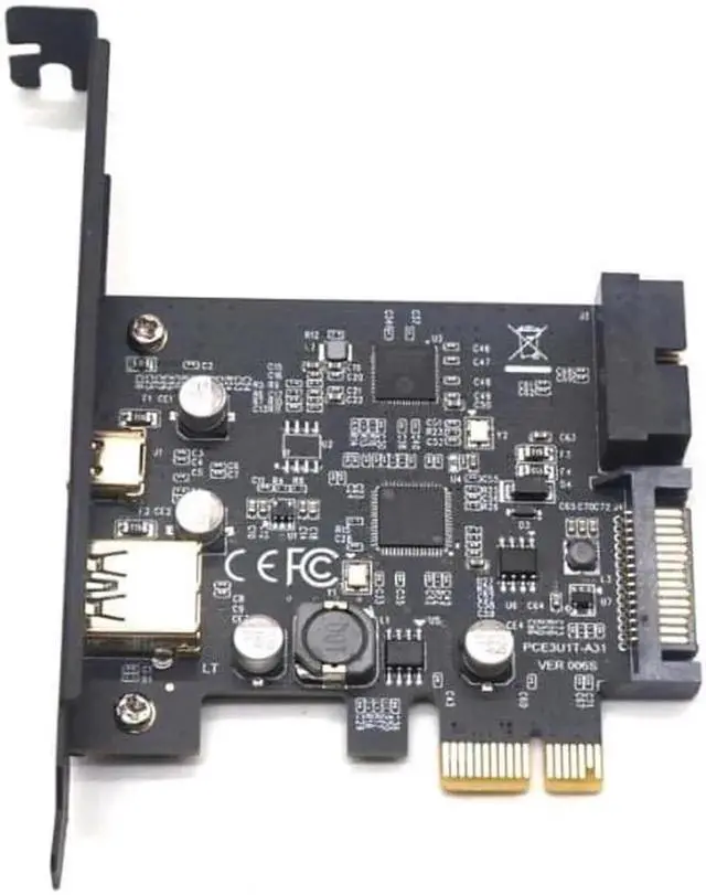 Main image of Anicorn Weastlinks PCI-Express PCI-e To USB 3.1 Type-C Riser Post Card PCIe to USB-C USB3.0+19PIN Front USB Miner Expansion Adapter Card