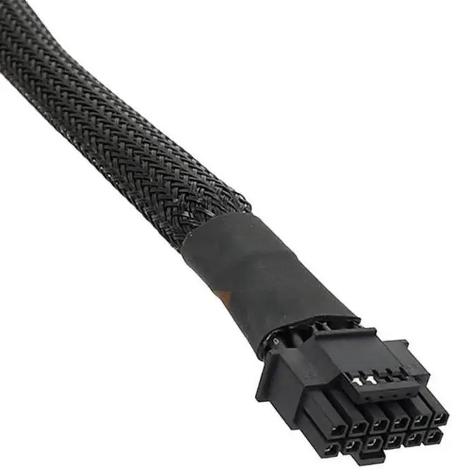 Alt view image 2 of 6 - JAENFONG 16Pin PCIE GPU Cables Sleeved PSU Extension Cable Mini 12+4 Pin Male to 3x8Pin Connector Graphics Card Power Supply