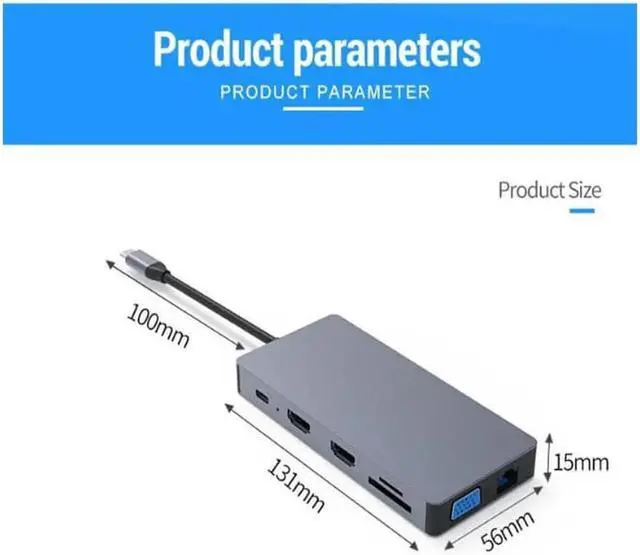 Alt view image 5 of 7 - USB C HUB HDMI Type-C HUB To Hdmi USB 3.0 Thunderbolt 3 Card Reader For Macbook 2018 mate20 P30 glaxy S9 S10 USB C HUB
