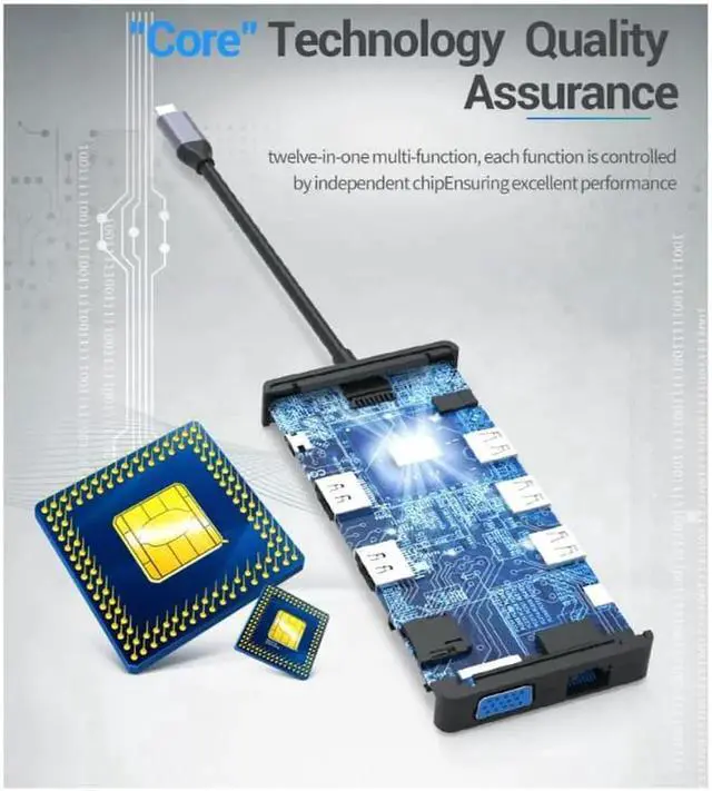 Alt view image 2 of 7 - USB C HUB HDMI Type-C HUB To Hdmi USB 3.0 Thunderbolt 3 Card Reader For Macbook 2018 mate20 P30 glaxy S9 S10 USB C HUB