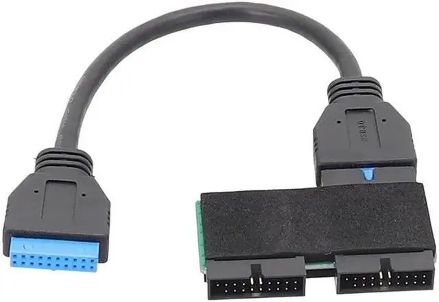 Alt view image 3 of 6 - JAENFONG Usb 3.0 19pin One-to-two Hub With Chip And Modular Cable Design Usb 19pin Hub Motherboard 19pin Extension Cable 1 To 2