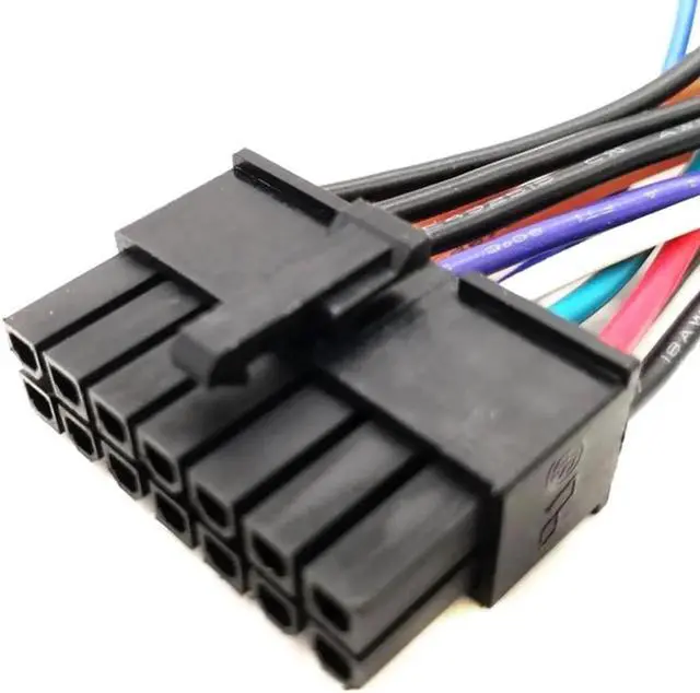 Alt view image 4 of 6 - JAENFONG 24 Pins to 14Pins Power Cable (3.94In 18AWG ) ATX PSU Main Power Adapter Cord for l-enovo-IBM Q77 B75 Notebook Mainboard