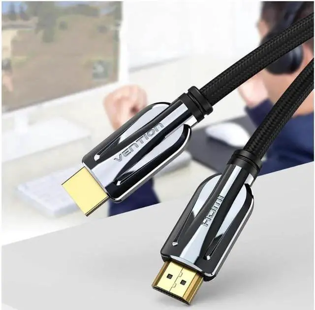 Alt view image 3 of 3 - HDMI 2.1 4K 8K 120Hz 3D High Speed 48Gbps Audio Video Data Cable Adapter for TV PS4 Splitter Switch Box Extender 1.5M
