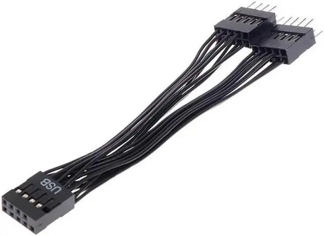 Main image of JAENFONG 1PC 9Pin Computer Motherboard USB Extension Cable 1 Female To 2 Male Y Splitter Extension Cable For PC DIY 10cm