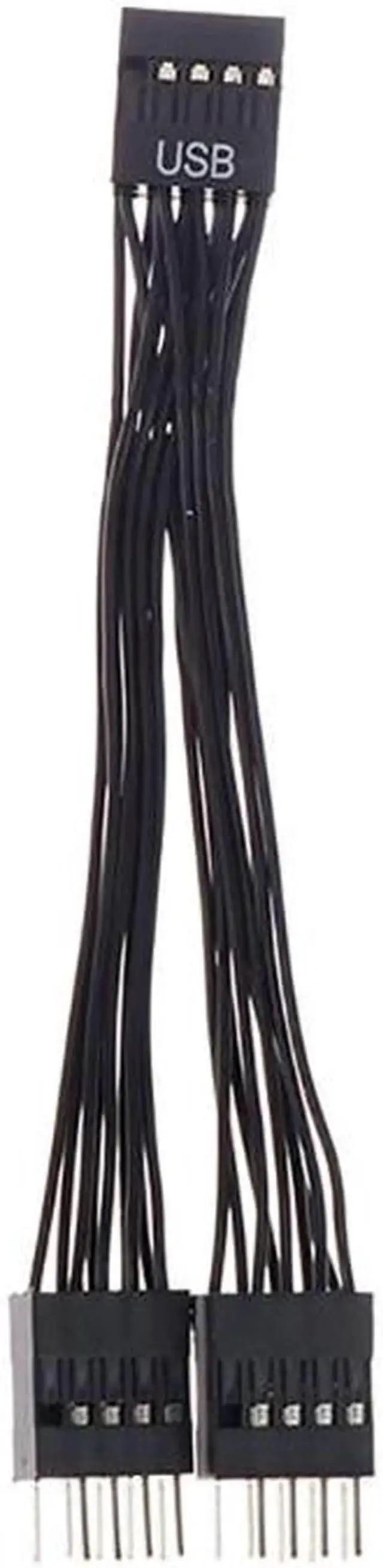 Alt view image 6 of 6 - JAENFONG 1PC 9Pin Computer Motherboard USB Extension Cable 1 Female To 2 Male Y Splitter Extension Cable For PC DIY 10cm