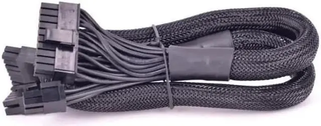 Alt view image 2 of 4 - 14pin +10pin to 24Pin ATX Power Supply Cable 20+4Pin with Sleevefor Corsair AXi Series AX1500i AX1200i AX860i AX760i Modular