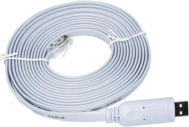 Alt view image 2 of 2 - JAENFONG 1.8M FT232RL CHIP USB RS232 TO RJ45 PLUG SERIAL COMMUNICATION CONSOLE DEBUG CABLE FOR C-ISCO H3C HP ARBA HUAWEI ROUTER Cable length:(1.8M)