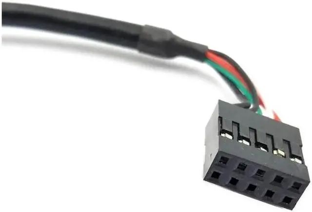 Alt view image 3 of 6 - Anicorn Duttek (2-Pack) 10CM USB 2.0 Type A Female to Dupont 9 Pin Female Header Motherboard Cable Cord (AF/9Pin 0.1M)