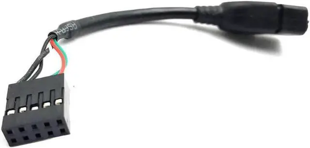 Alt view image 4 of 6 - Anicorn Duttek (2-Pack) 10CM USB 2.0 Type A Female to Dupont 9 Pin Female Header Motherboard Cable Cord (AF/9Pin 0.1M)