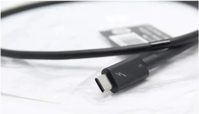 Alt view image 4 of 5 - Thunderbolt 3 Cable: Custom End (AC+USB Type-C to USB Type-C) for HP Part Number: 843011-001