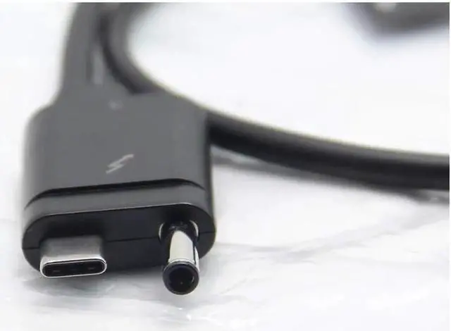 Alt view image 5 of 5 - Thunderbolt 3 Cable: Custom End (AC+USB Type-C to USB Type-C) for HP Part Number: 843011-001
