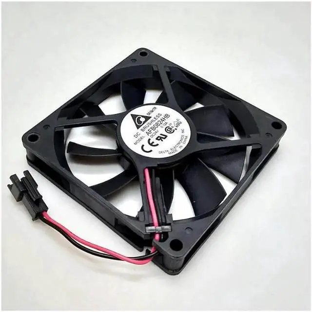 Alt view image 3 of 4 - cooling fan 80mm Delta 8015 DC 24V ultra thin mute fan AFB0824HB 8cm dual ball bearing case inverter fan SM-SR plug