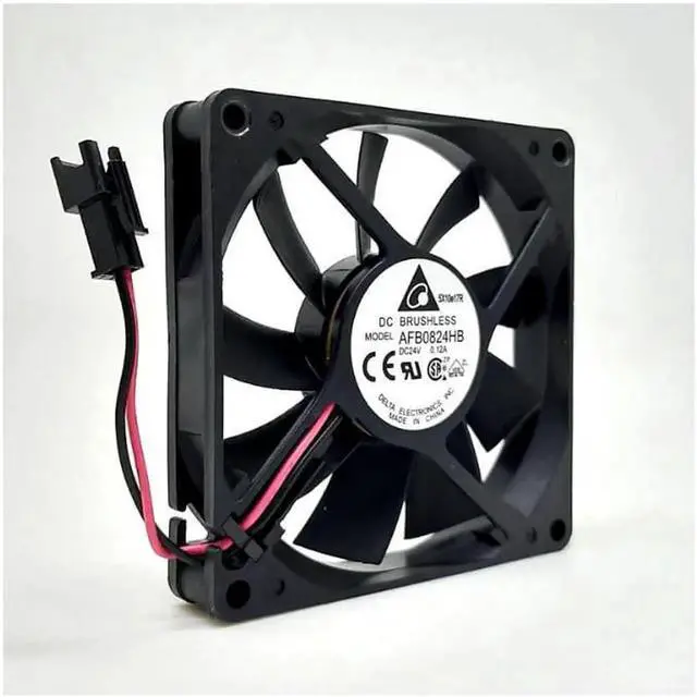 Main image of cooling fan 80mm Delta 8015 DC 24V ultra thin mute fan AFB0824HB 8cm dual ball bearing case inverter fan SM-SR plug