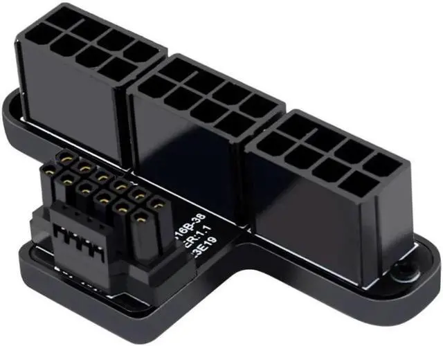 Main image of JAENFONG 600W ATX3.0 12VHPWR 12Pin 12Pin+4Pin to 8Pin Power Connector Converter 3x8P to 40 Series Graphics Card Power Supply(Black-PH316 38B)