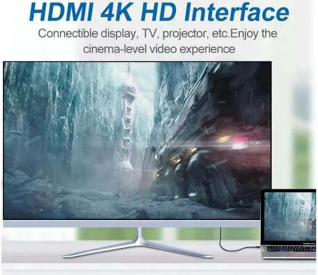 Alt view image 4 of 5 - COFIER USB C to HDMI Cable for Home Office type-c to hdmi 1.8m 4K60hz 6ft compatible with MacBook