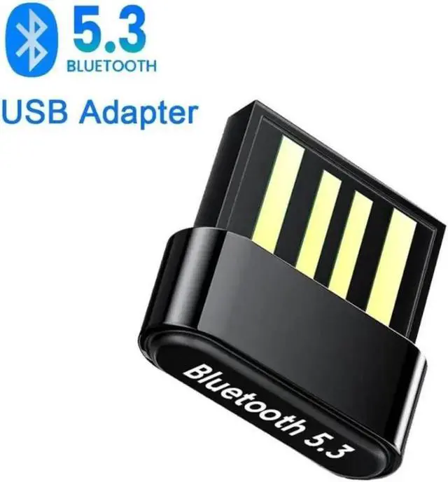 Main image of USB Bluetooth 5.3 Adapter for PC, Plug & Play Super Mini USB Bluetooth EDR Dongle Receiver & Transmitter Supports Windows 11/10/8.1/7 for Desktop PC Bluetooth Keyboard Mouse Printers Headsets Speakers
